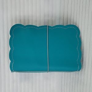 B6 scalloped Traveler's notebook turquoise leather